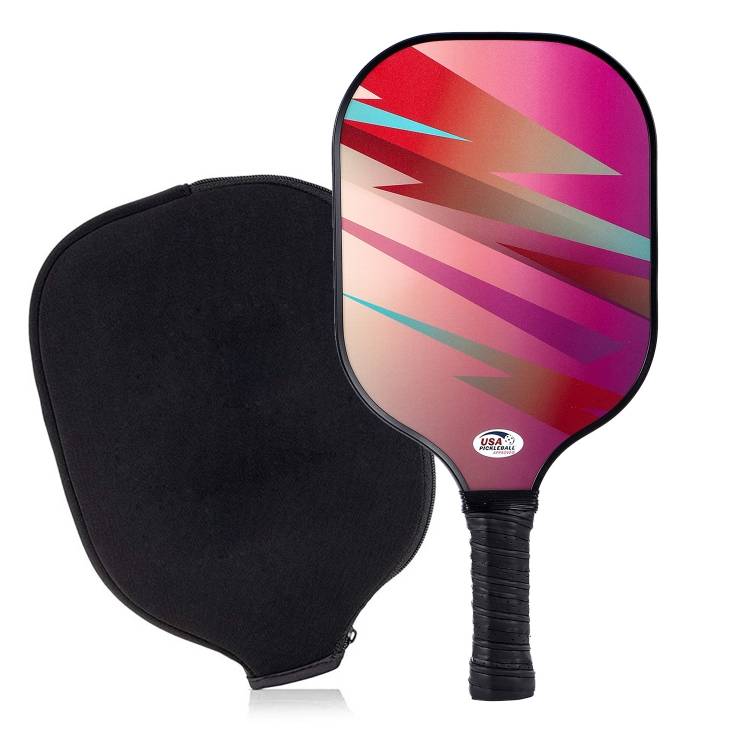[Glass Fiber] Single racket+zipper bag+2 ball [Red]